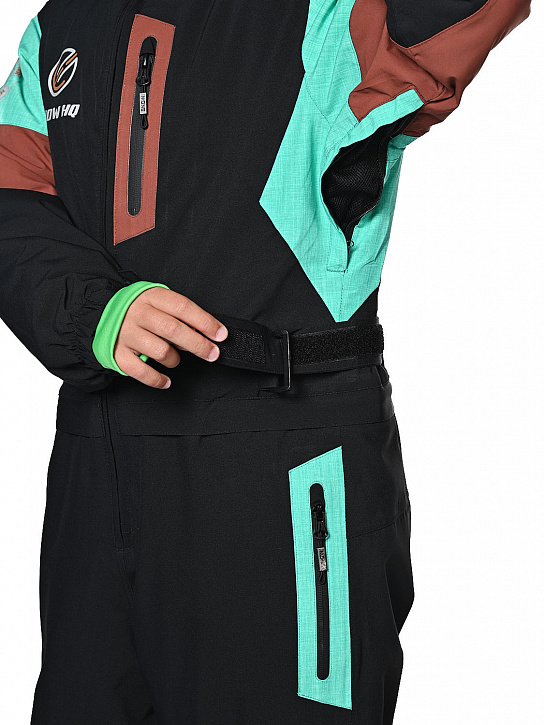 Комбинезон T-9080 Черно-бирюзовый_фото_8