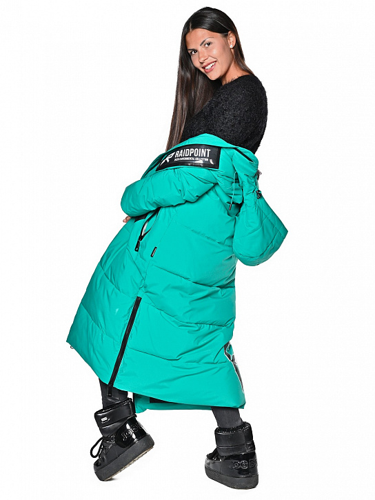 Пальто B-8901 Бирюзовый_фото_5