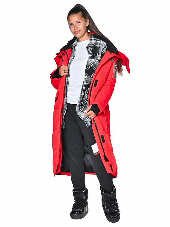 Пальто B-8910 Красный_фото_6