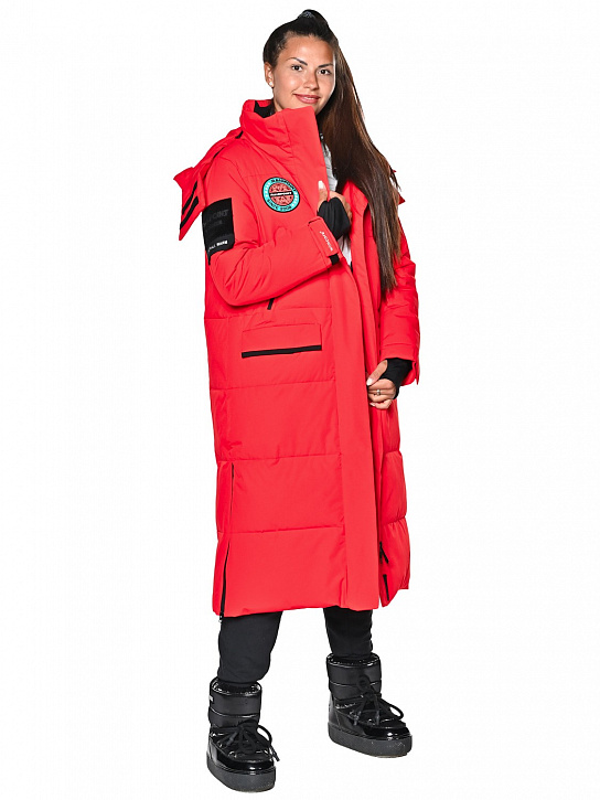 Пальто B-8910 Красный_фото_3