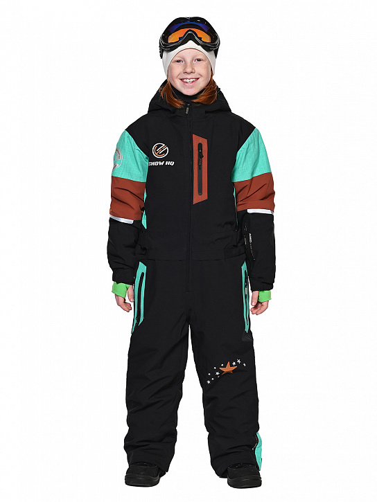 Комбинезон T-9080 Черно-бирюзовый_фото_3