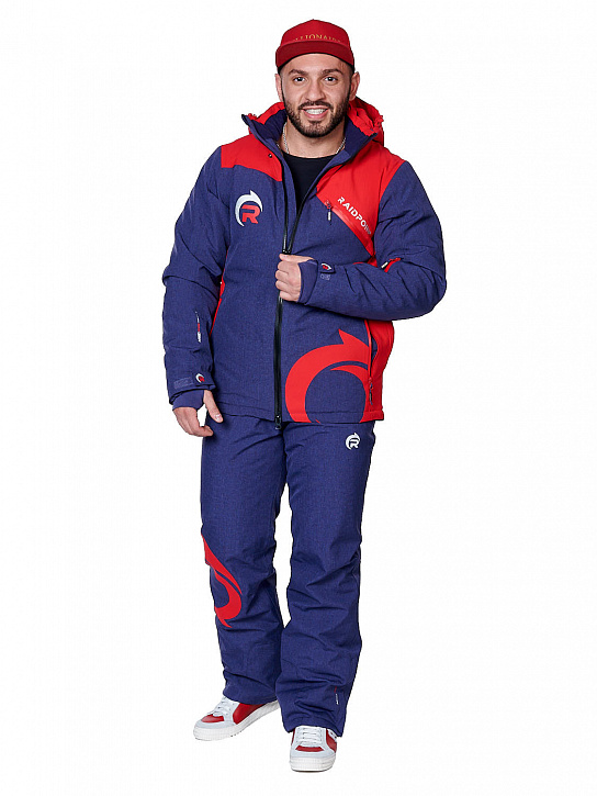 Брюки C-8080 Сине-красный_фото_1