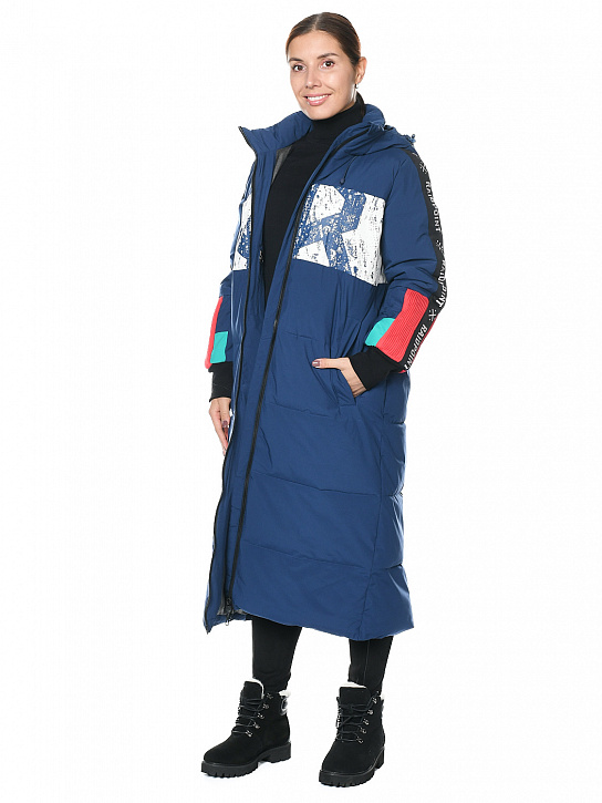 Пальто B-8813 Темно-синий_фото_7