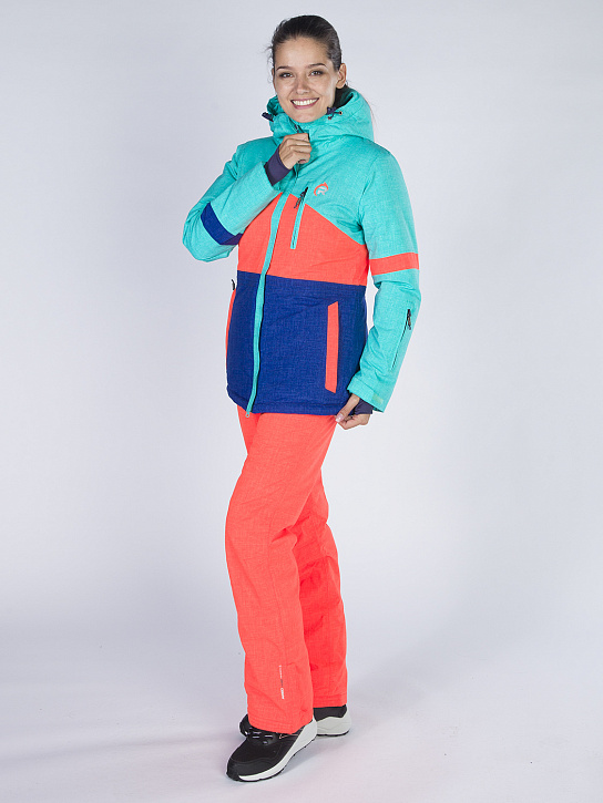 Костюм B-8763 Бирюзово-оранжевый_фото_4