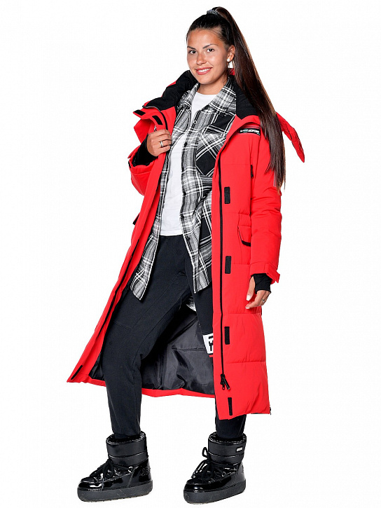 Пальто B-8910 Красный_фото_5