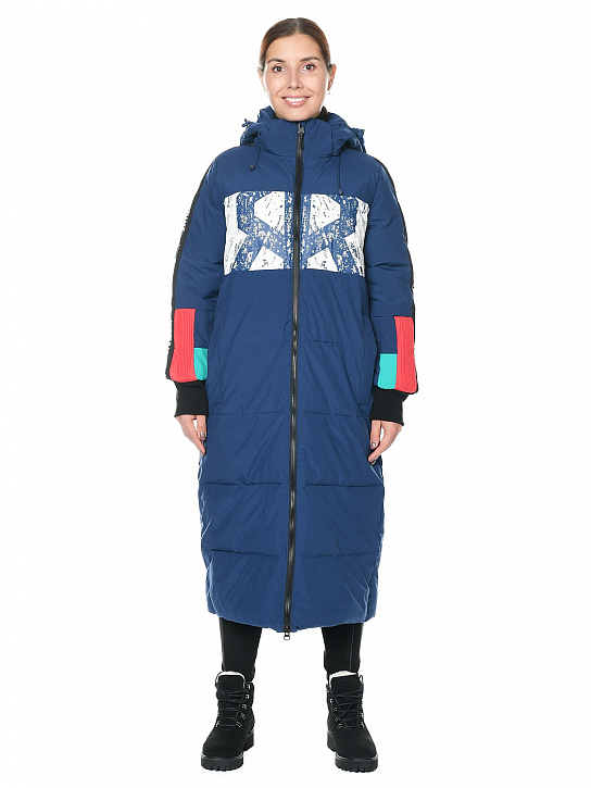 Пальто B-8813 Темно-синий_фото_2